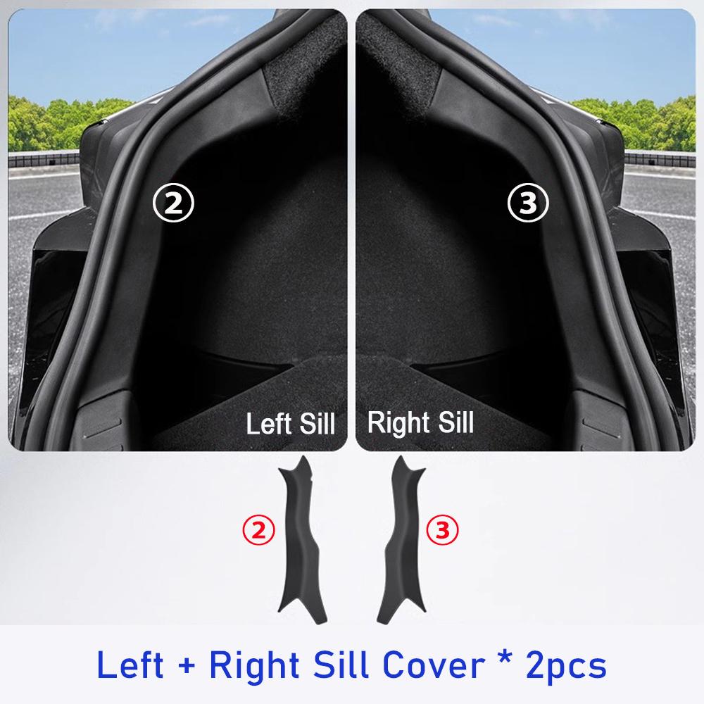 Trunk Sill Protector Organizer for Tesla Model 3 Highland 2024 Mat Guard TPE or ABS Threshold Cover Anti-scratch Pad Accessories