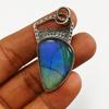 Natural Opal Pendant 44 ct Multicolor Fancy Shape 925 Sterling Silver October Birthday Birthstone