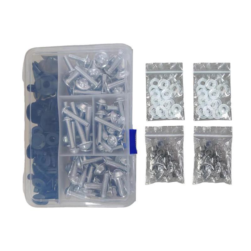 195pcs Motorcycle Fairing Bolts Kit Aluminum Windshield Cover Screws Nuts Set Custom Bike Assembly