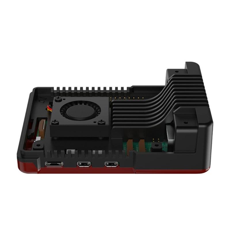 For RPi 5 Aluminum Alloy Case Enclosure Argon Protective Cover Integrated Heatink Case with PWM Speed Control Fan