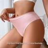 High-Waisted Tummy-Control Plus-Size Cotton Thong - Women's Sexy Summer Sport Underwear