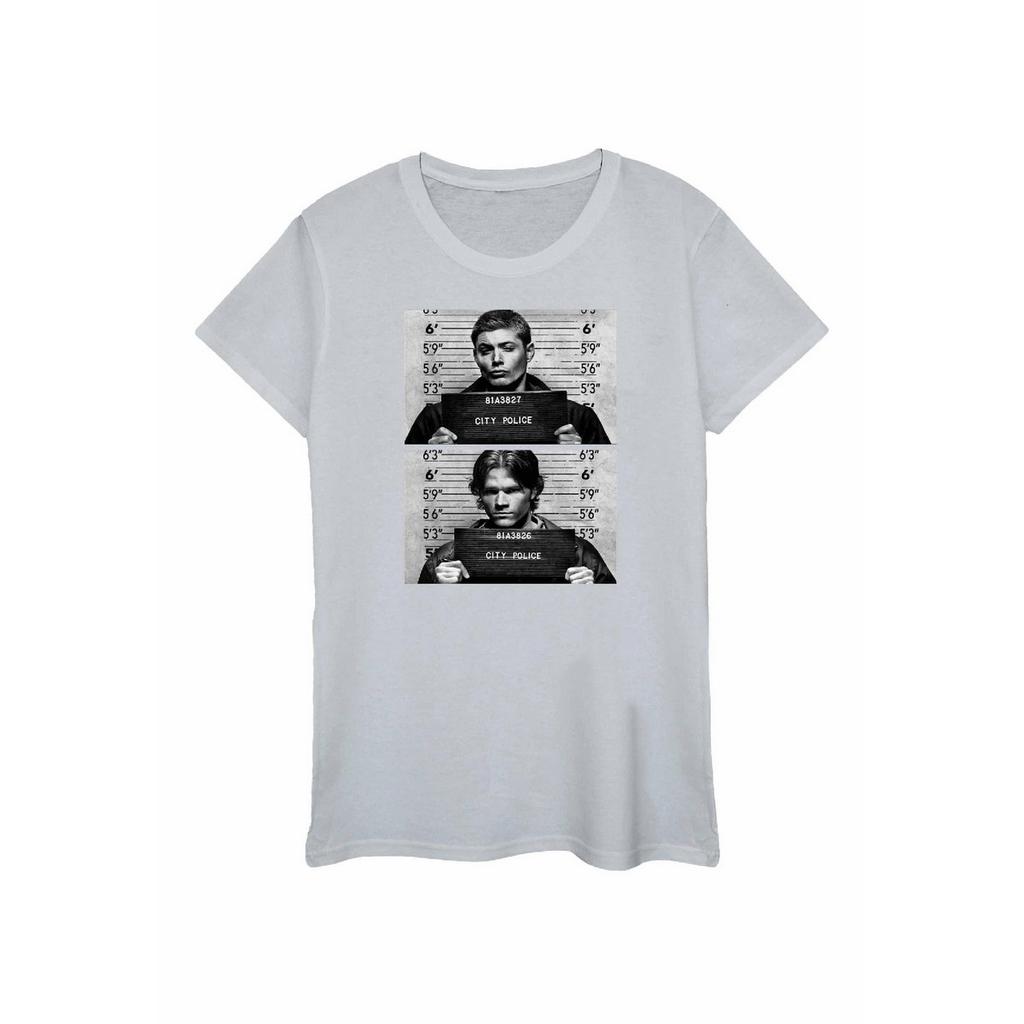 Supernatural Womens/Ladies Winchester Mugshot T-Shirt