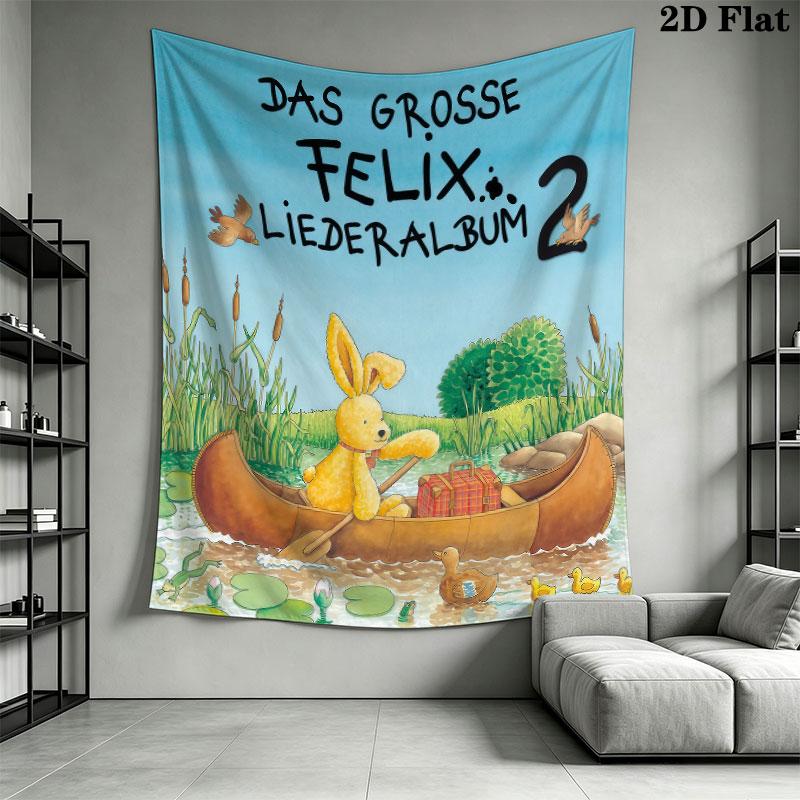 Felix Brave Wall Tapestry Aesthetic Wall Hanging Printed Fabric Blanket Decorative Tapestries for Bedroom Living Room Home Decor