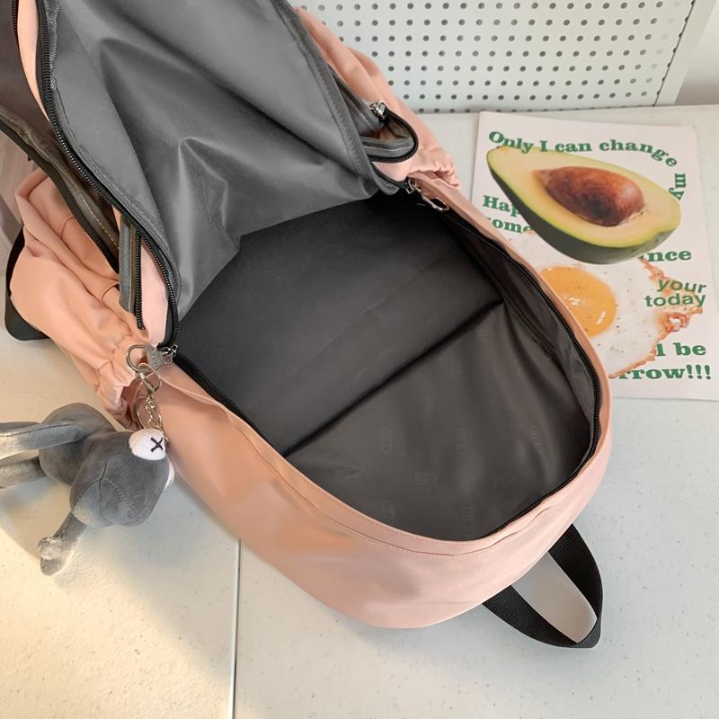 Студенческий школьный рюкзак, однотонный рюкзак большой емкости, рюкзак для старшей средней школы на открытом воздухе