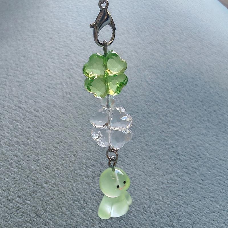 Милый кулон-шарм для телефона в виде куклы «Солнечный день», кавайный брелок «Счастливый клевер», цепочка для мобильного телефона, изысканный аксессуар для украшения сумки, подарок