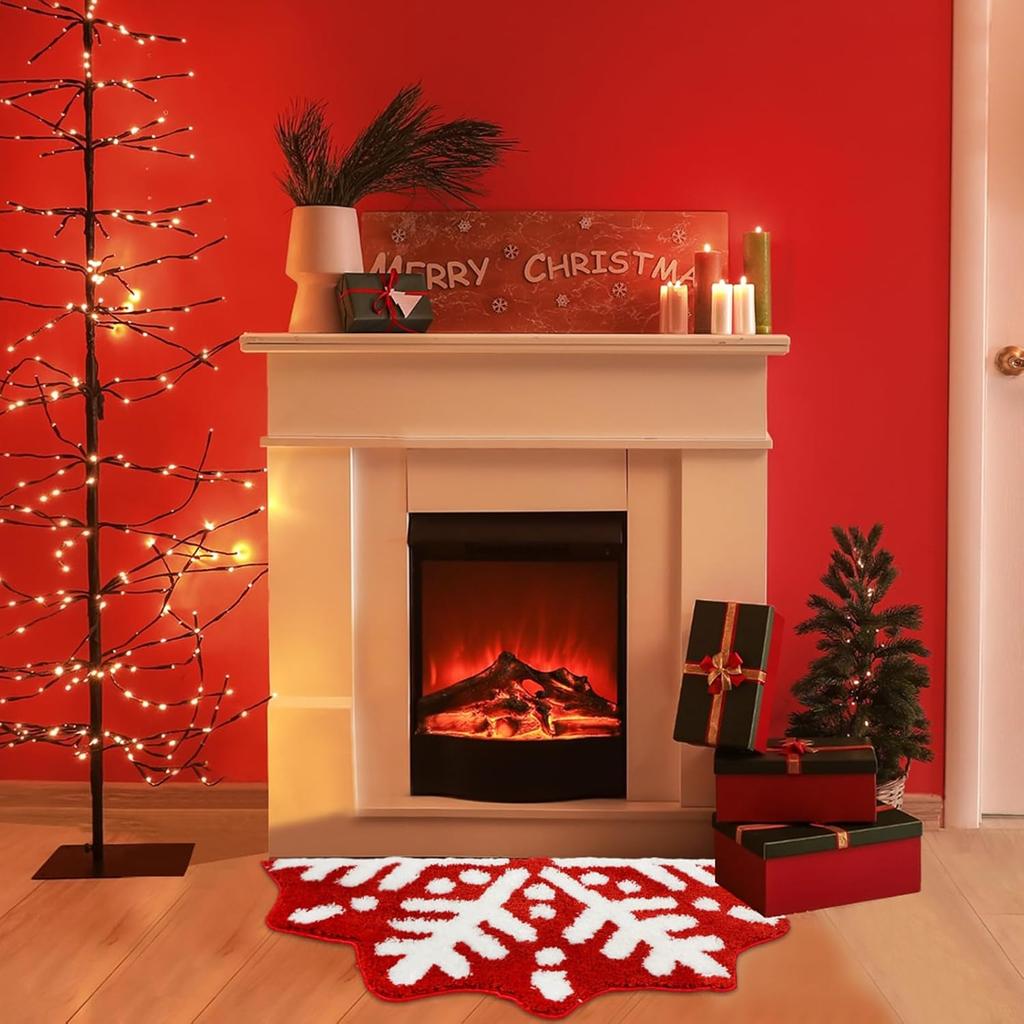 VIKAMA Рождественский имитация кашемира ковер мягкий нескользящий коврик для ванной комнаты и кухни милый уличный коврик для двери в помещении домашний декор