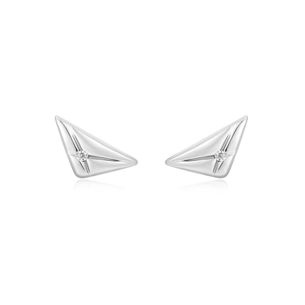 [Ania Haye] Triangle Kiss 925 Silver Stud Earrings E059-05H