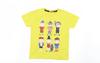 Dpam Boys Yellow 100% Cotton Basic T-Shirt Size 6 Years Crew Neck Pullover