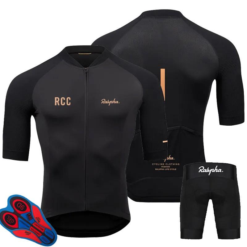 Mens Professional Cycling Jersey Shorts Set Breathable Elastic Mountain Bike Apparel Performance Wear