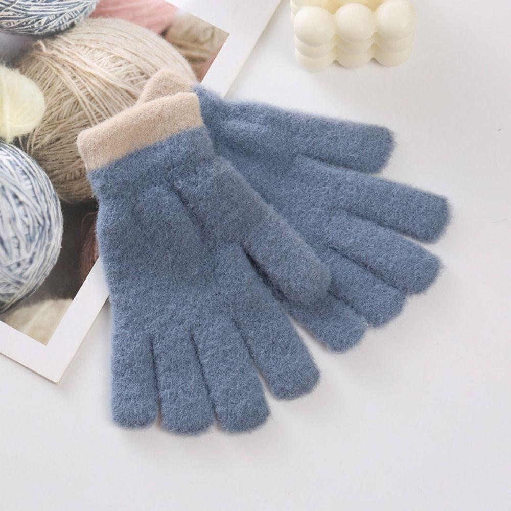 Knitted Kids Gloves Thick Mitten Lovely Fingerless gloves Boys Girls