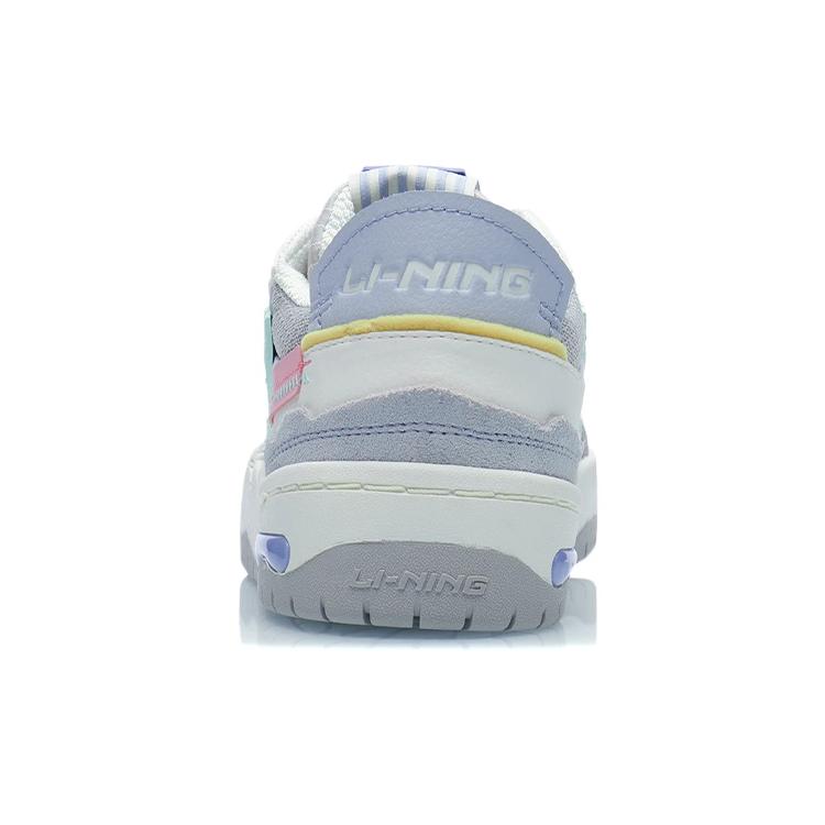 Li Ning CF Tracing Текстиль, Синтетическая Кожа Нескользящие Легкие Низкие Кеды для Скейтборда Женские Сине-Белые AGCR300-1