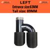 EPLUS Car Carbon Fiber Glossy Muffler Tip H Shape Double Exit Exhaust Pipe Mufflers Nozzle Decoration Universal Stainless Black