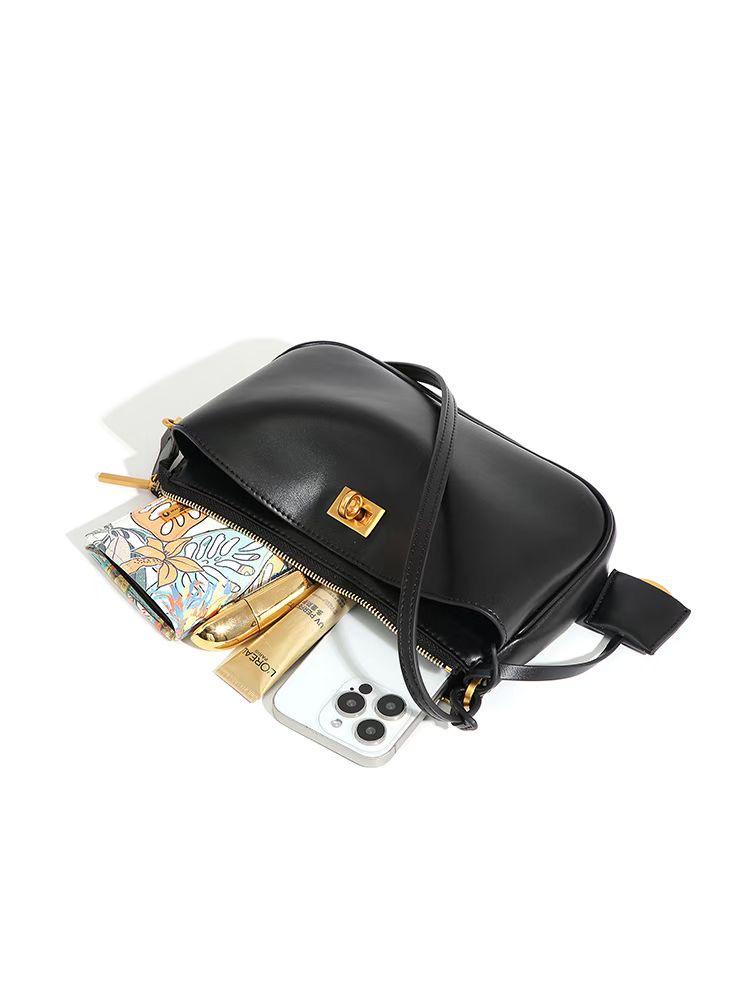 Высококачественная женская сумка-кроссбоди хобо из натуральной кожи 2025