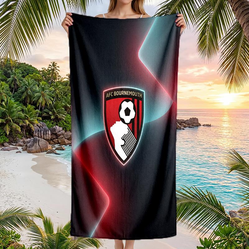 Пляжное полотенце Bournemouth Football из мягкой микрофибры, летнее, быстросохнущее, впитывающее, для пляжа, бассейна, путешествий