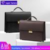 Genuine Leather Men's Business Briefcase, Anti-Theft Lock, Versatile Cowhide Computer and Handbag