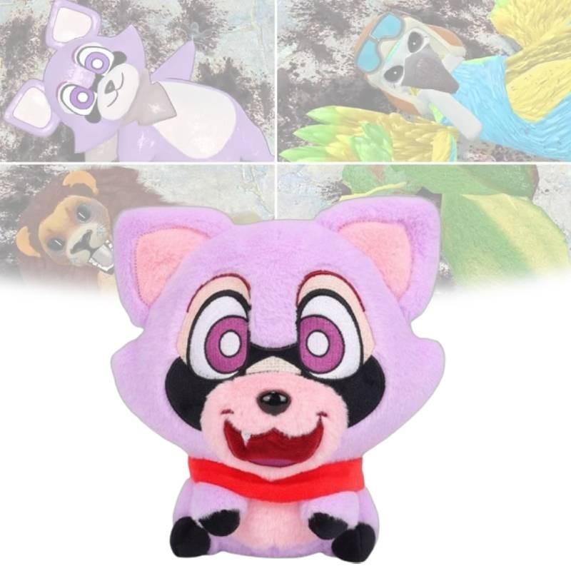 Очаровательная фиолетовая енот-плюшевая игрушка Indigo Park с мягким наполнителем из полипропиленового хлопка