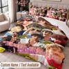 Custom Name Text 3Pcs Bedding Set Benson Boone Duvet Cover And Two Pillowcases