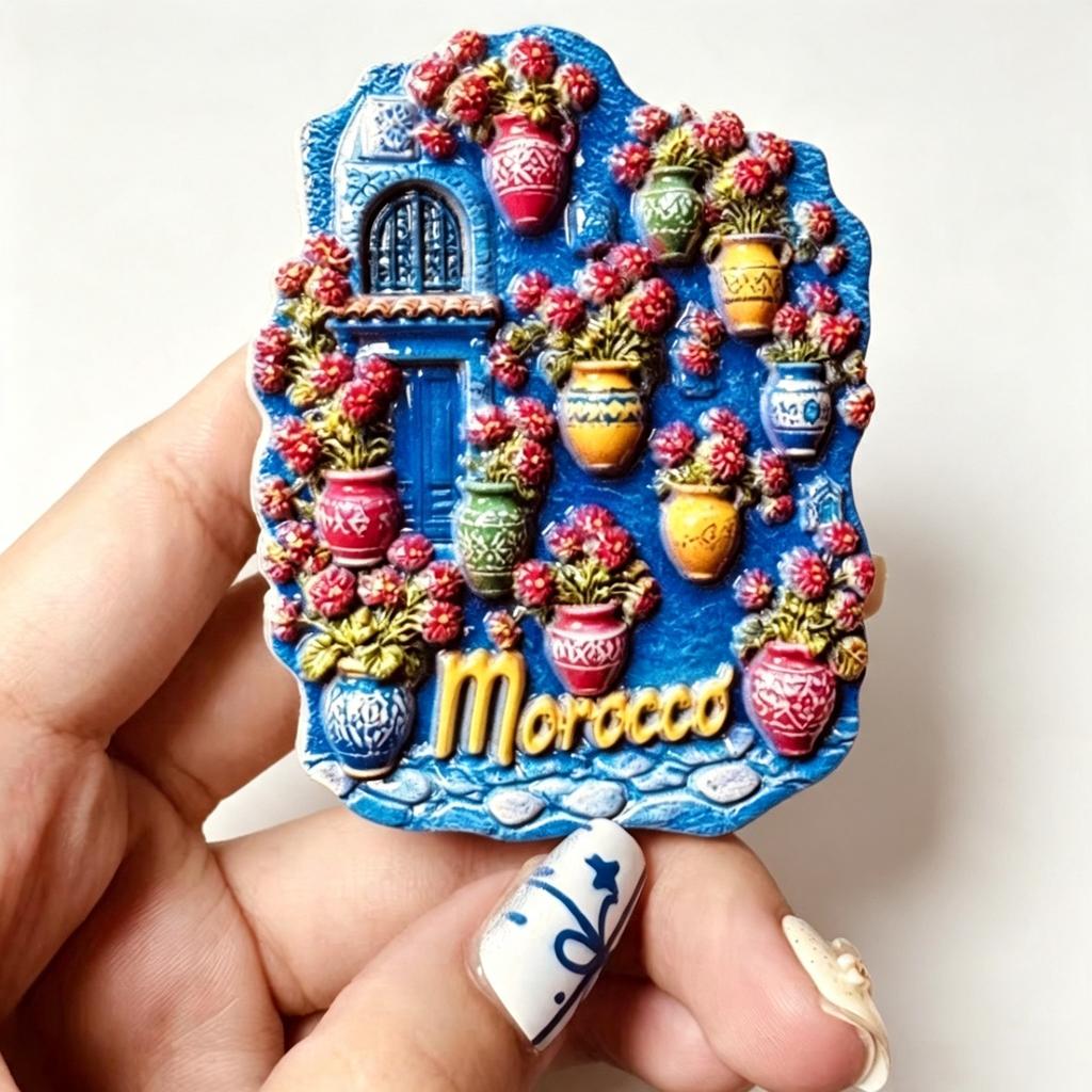 Africa Morocco 3D Fridge Sticker Magnets Tourism Souvenir Refrigerator Magnets Sticker Home Kitchen Decor
