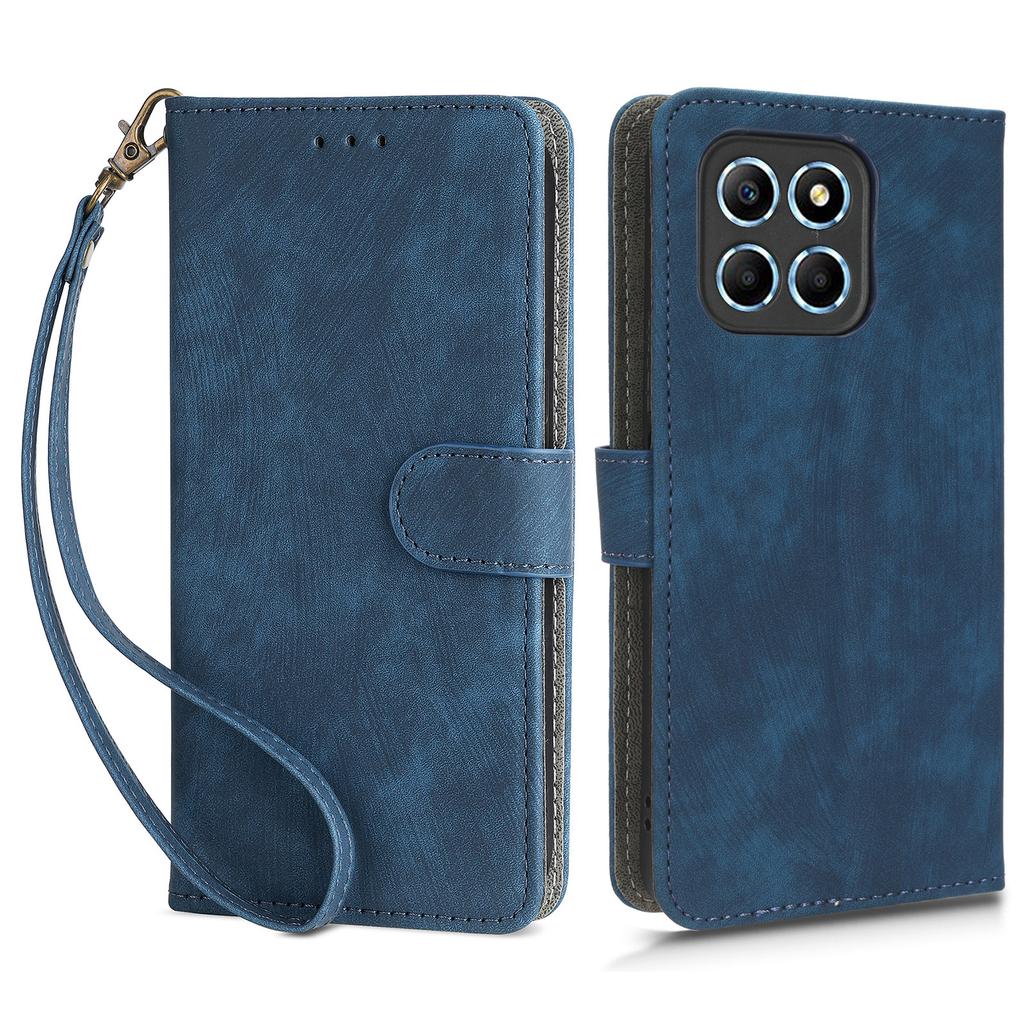 For Honor 70 Lite 5G/X6 4G/X8 5G/Play6C 4G Wallet Stand Leather Case RFID Blocking Phone Cover with Strap