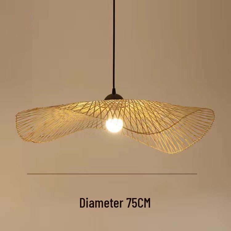 Retro Zen Bamboo Weaving Pendant Lamp for Restaurants & Teahouses