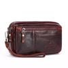 Fashion Genuine Cow Leather Men's Leather Clutch Purse Wallet Men Wrist Bag Business Men's Bag