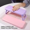New Nail Hand Pillow Plastic Manicure Bracket Foldable Hand Pillow Purple/Pink Simple Style Support Mat Holder Manicure Tools