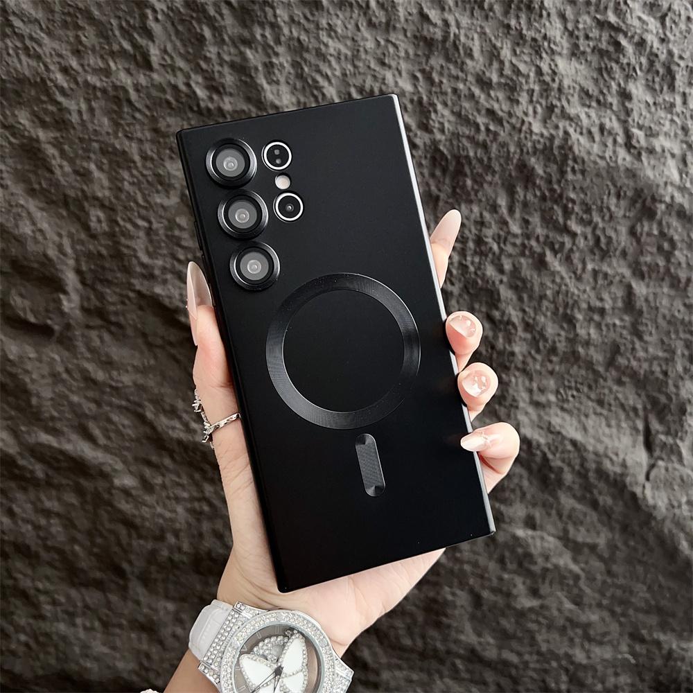 Матовые ударопрочные чехлы с магнитами Magsafe для беспроводной зарядки для Samsung Galaxy S25 S24 Ultra S23 FE S22 S21 Plus Чехол fundas