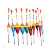 10Pcs Fishing Floats Set Buoy Bobber Fluctuate Mix Size Color Float Buoy Pesca Light Stick Floats