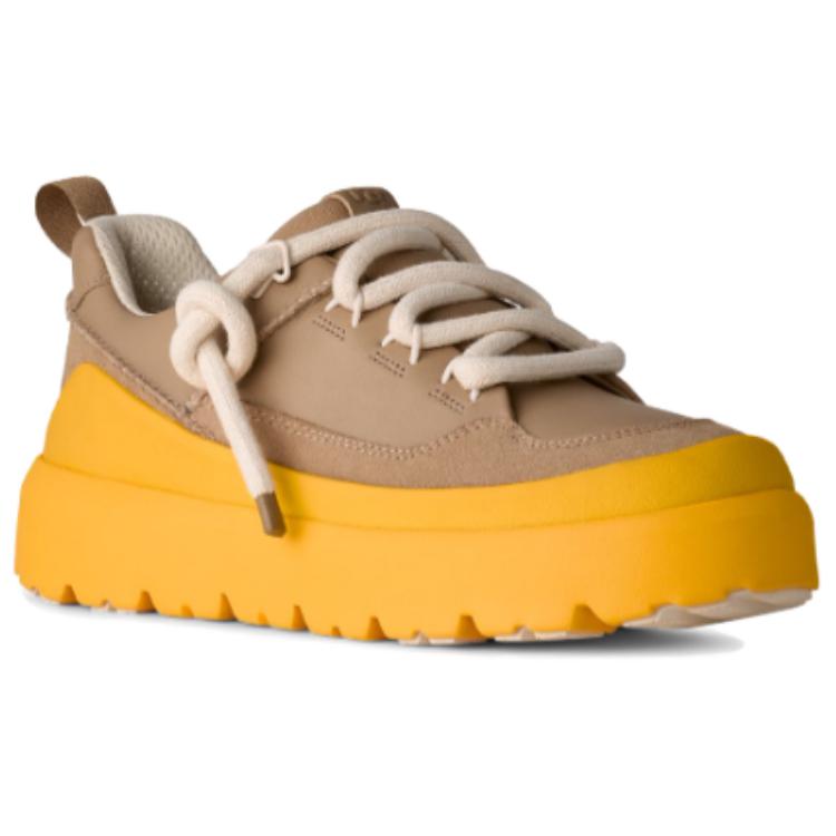 UGG Heritage Leather Fashion Удобные Минималистичные Уникальные Повседневные Кроссовки с Низким Верхом для Поездок на Работу Мужская Повседневная Обувь Коричневый Желтый 1170910-MMM