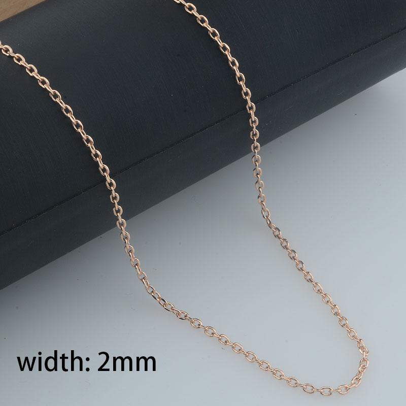 Новое Женское 585 Розовое Золото Цвет Бусины Умный Подвеска Тонкое Ожерелье Звенья Цепочки