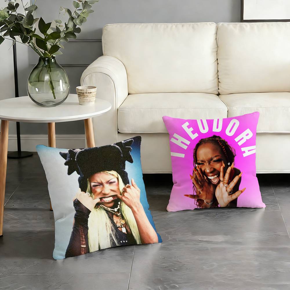 Rapper T-Theodora Lady Pillow Case Pattern Printed Pillowcase For Living Room Sofa Cushion Cover