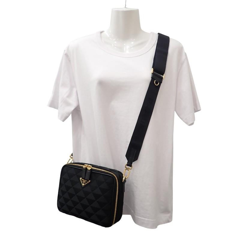 Prada 2VH069 Сумка через плечо черный полиэстер/сафьян мужская