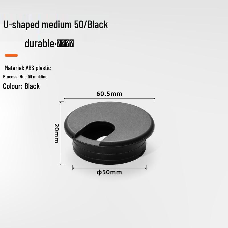 Desk Cable Management Box, ABS Plastic Round Cable Hole Cover, Decorative Wire Box