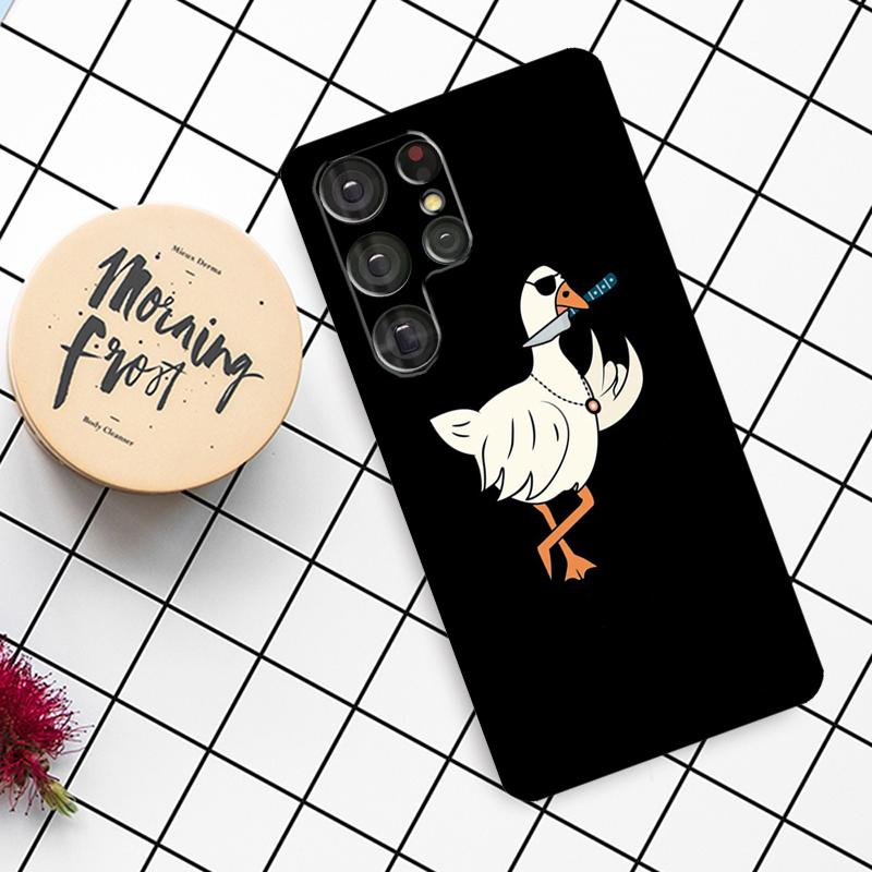 Cartoon Funny Goose Case For Samsung Galaxy S24 FE S21 S22 S23 S25 Ultra S9 S10 Plus S20 FE S25 FE Phone Cover