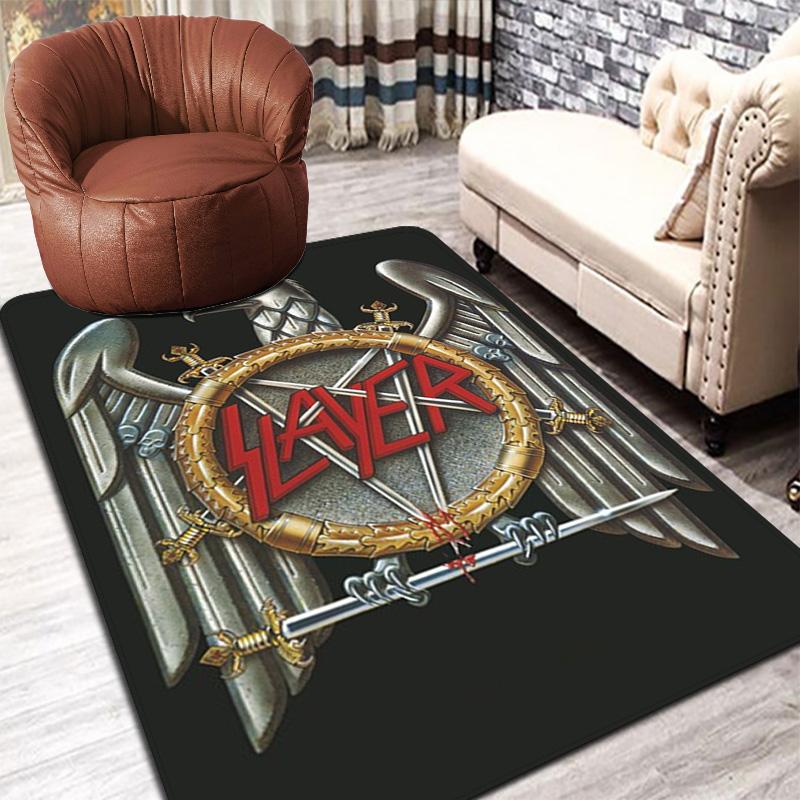 Vintage metal print Rug Floor Mat for Living Room or Bedroom Soft and Comfortable Carpet a Gift for Birthday and Holiday.PFF260912053