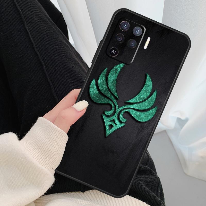 Genshin Impact Elements Case For Oppo A18 A38 A58 A78 A98 A80 A60 A40 A96 A76 A16 A94 A74 A54 A15 A17 A57 A77 A5 Pro