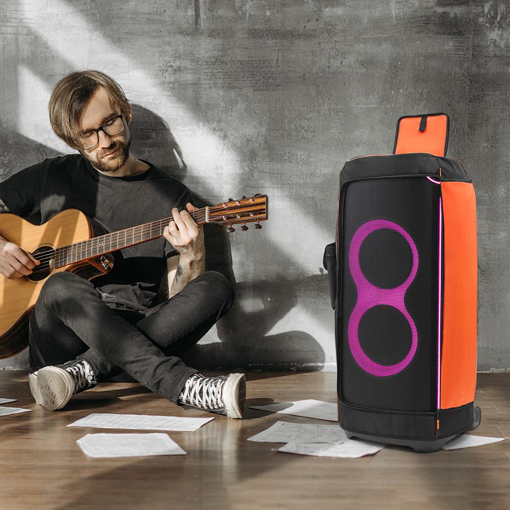Nylon Fabric Speaker Dust Cover for JBL Partybox Ultimate Speaker Cover with Side Storage Pocket Waterproof Multifunction Bag
