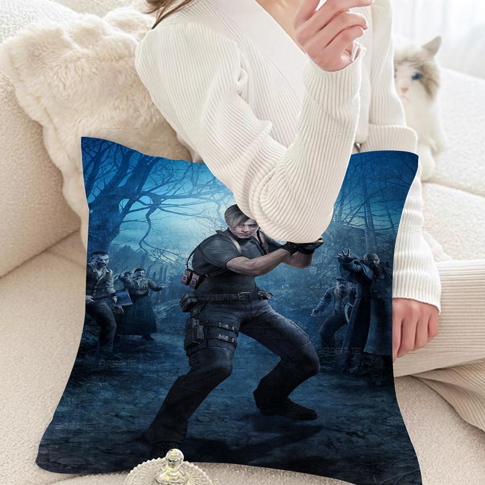 Game R-Resident Leon Kennedy Evil Pillow Gift Home Office Decoration Pillow Bedroom Sofa Car Cushion Coverpillow Case