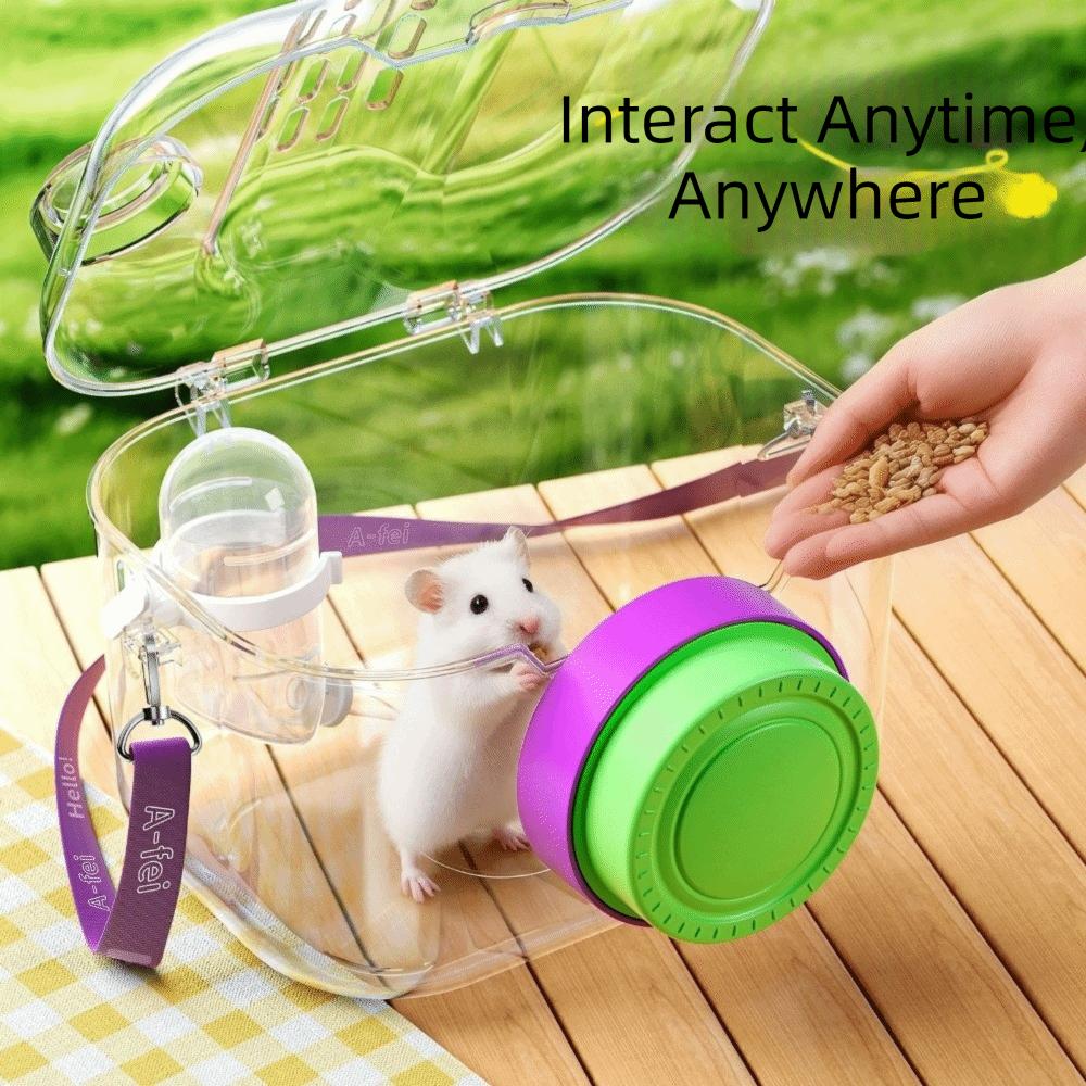 Transparent Pet Outgoing Cage Ventilated Hamster Carry Bag Pet transfer bag  Spring Outing