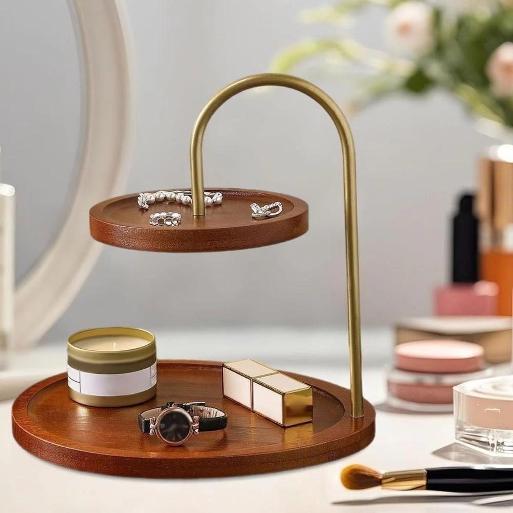 Wooden Jewelry Display Stand Decorative Jewelry Organizer Bathroom Organization