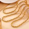 The Same Titanium Steel Hip-Hop Niche Twist Chain 18K Gold Light Luxury Atmospheric Design Necklace