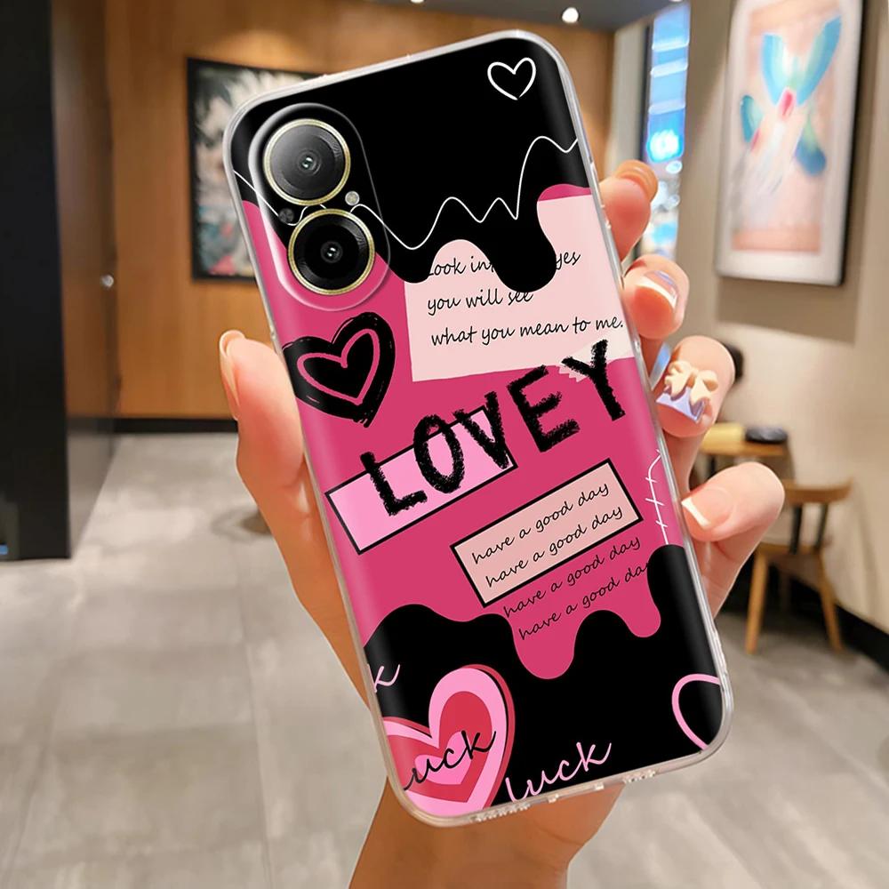 Для Oppo Realme C67 4G Чехол для телефона Красивые узоры бабочек Мягкий тонкий ТПУ Прозрачный силиконовый бампер Для Realme C67 4G RealmeC67