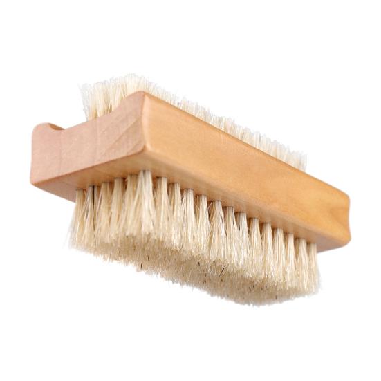 Кисть для ногтей Yousheng, легко моется, двухсторонняя, утолщенная, чистящая, деревянная ручка, натуральная щетина, кисть для маникюра