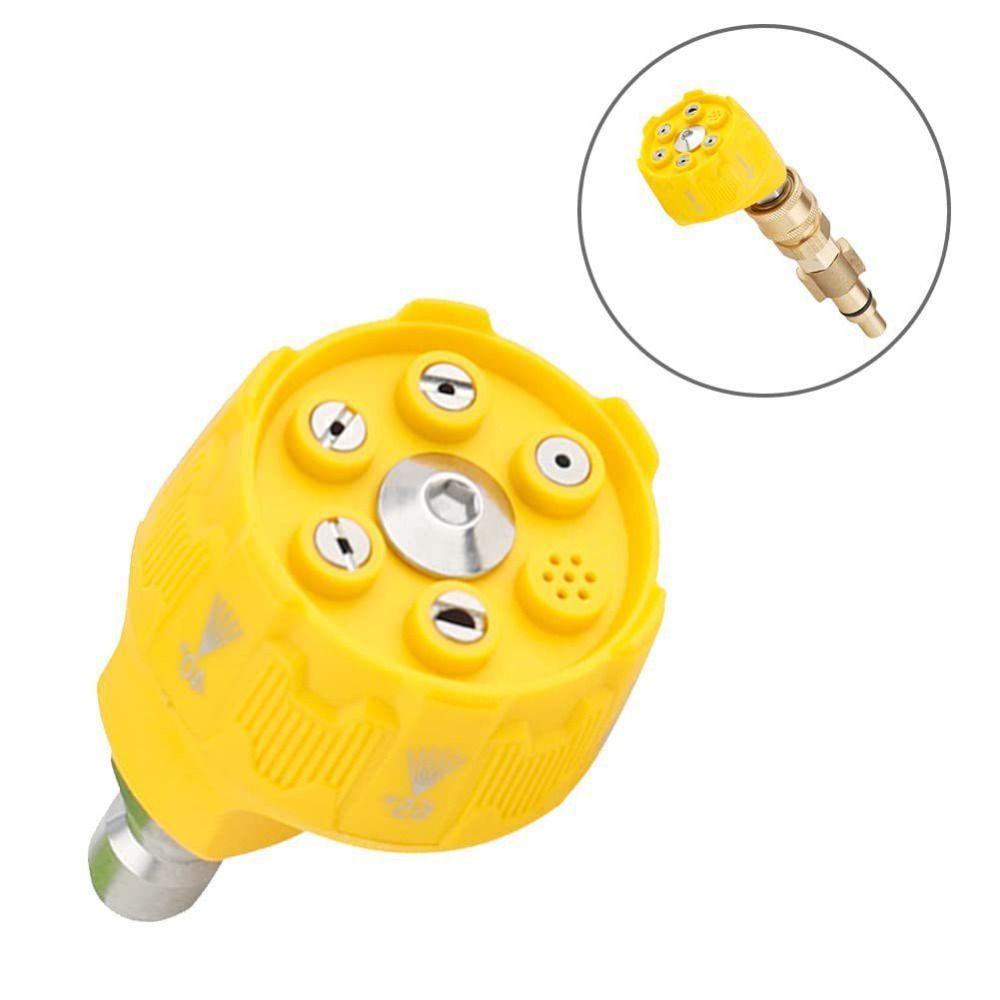 6in1 Design Quick Connect Nozzle 0 15 25 40 Degree Multifunctional Nozzle High Pressure Cleaning