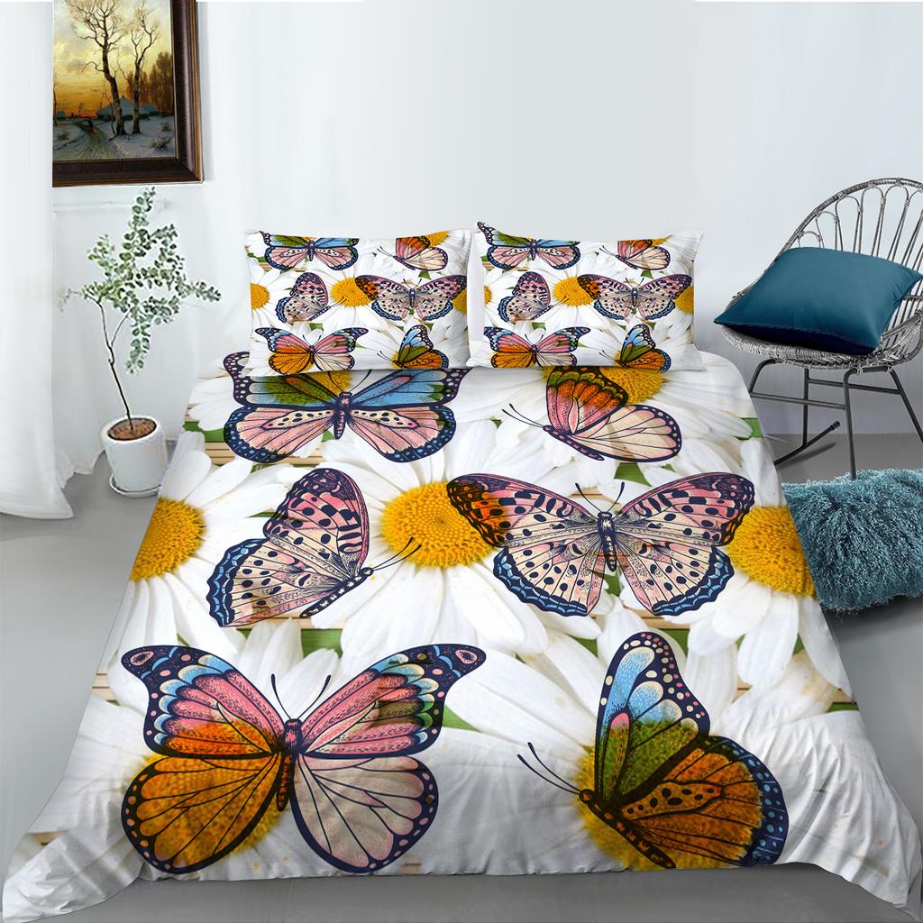 Insect Series Bedding Set 3D Digital Printed Quilt Cover and Pillow Cover 2/3 Pieces Full Size Bedding Set Home Decoration Bedding Set