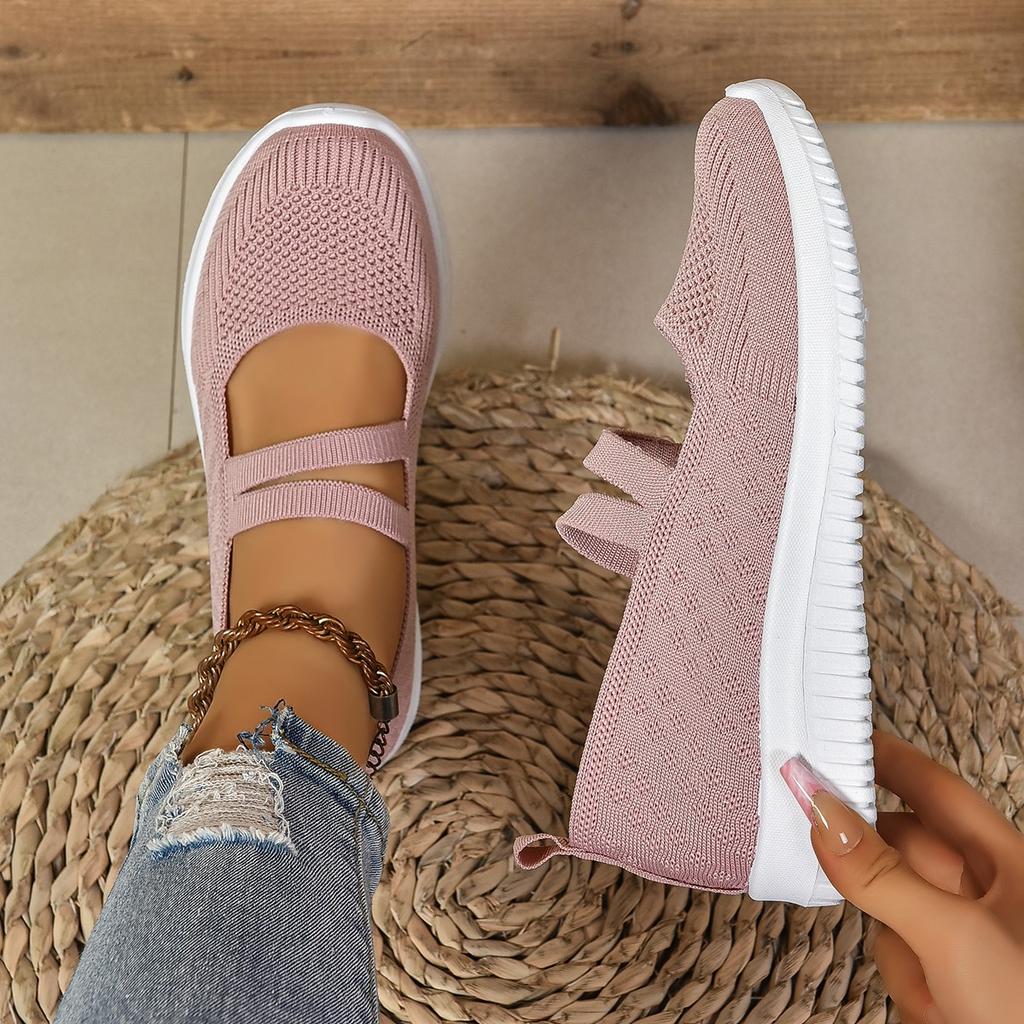 Летние новые дышащие туфли на плоской подошве с круглым носком