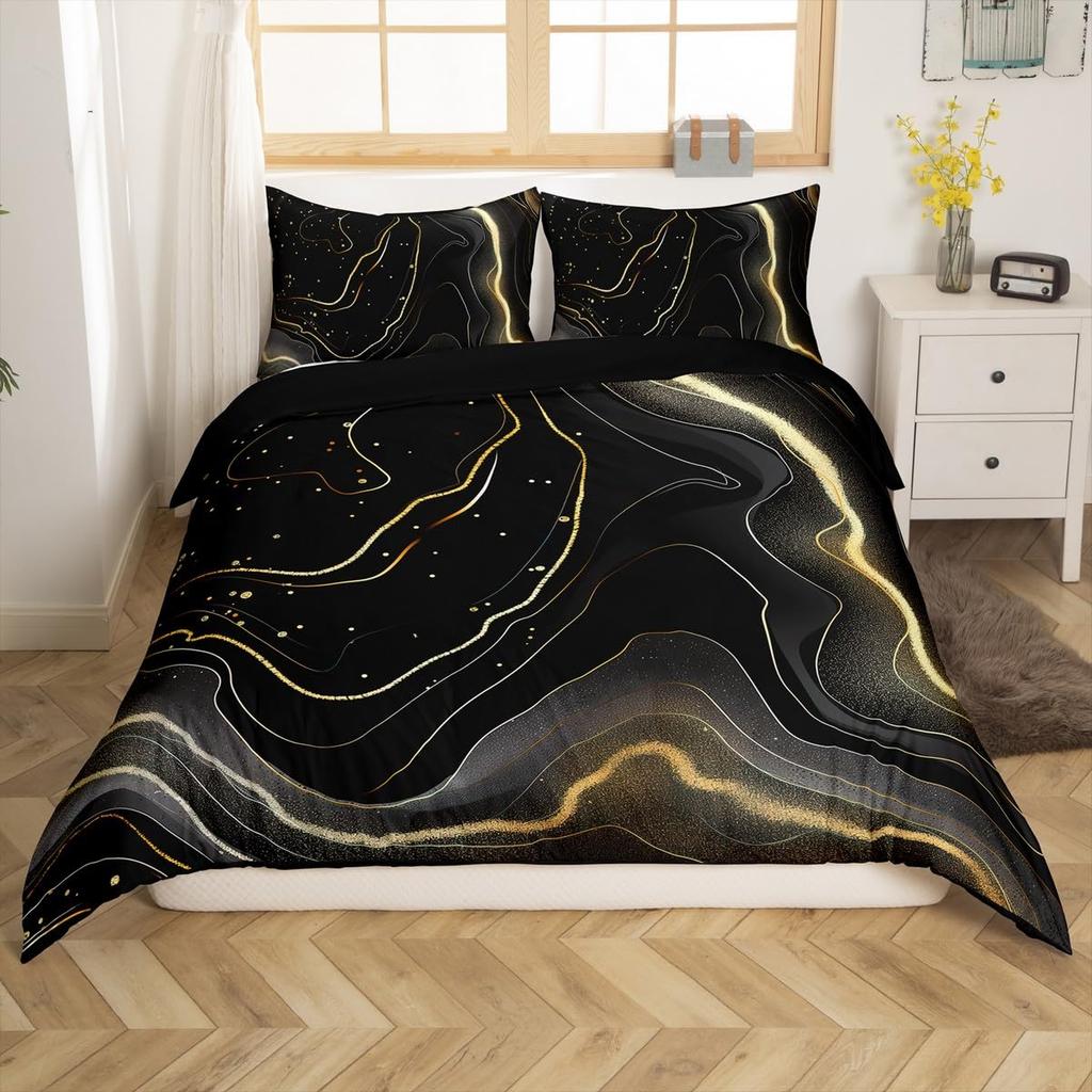 Hawaiian Beach Abstract Duvet Cover King Size Ocean Wave Set Gradient Stripe Bedding Modern Minimalist Room Decor 3 Piece Set