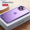 Металлический чехол для телефона для iPhone 17 11 12 13 14 15 16 Pro Max Чехол из алюминиевого сплава с полной защитой объектива для iPhone 13 mini Металлический чехол с гальваническим покрытием для задней панели