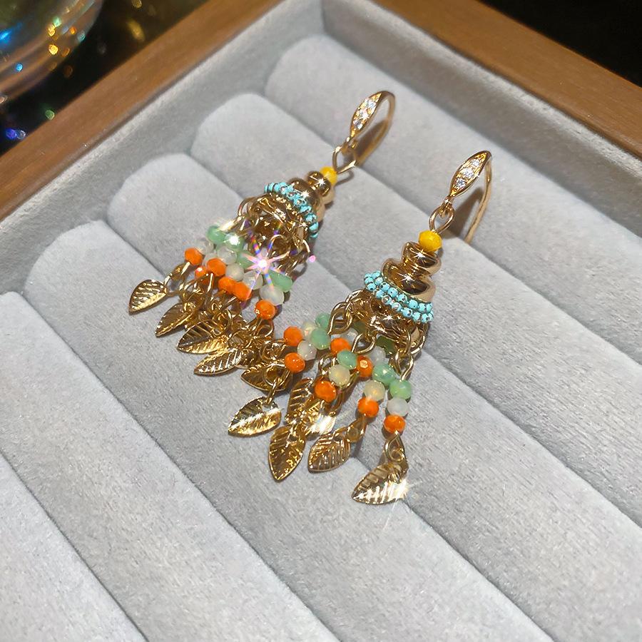 Французский придворный стиль Серьги-пусеты с прямоугольным цирконом на серебряных иглах Изысканные легкие роскошные высококлассные серьги Преувеличенные серьги Женщины