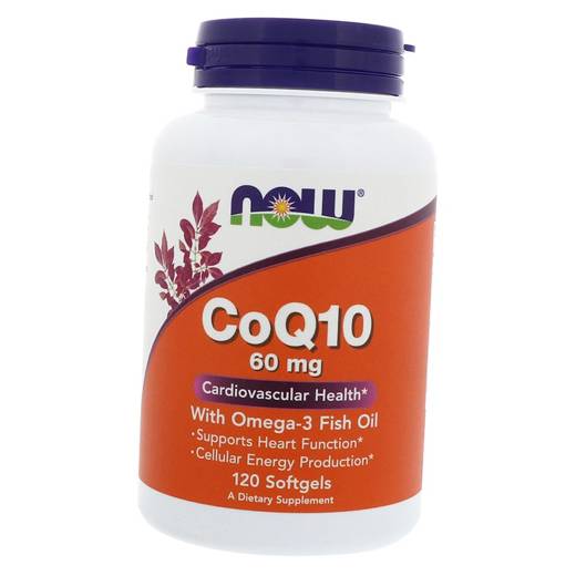 Coenzyme Q10 & Fish Oil, CoQ10 60 with Omega 3, Now Foods 60gelcaps (70128026)